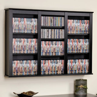 Prepac Triple Wall Mounted Storage Cabinet, Black