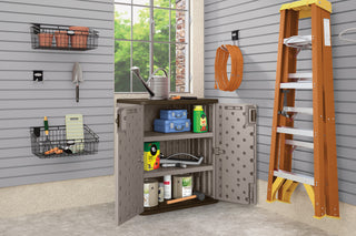 Suncast 30"W x 20.25"D x 36"H Resin Storage Cabinet, BMC3600